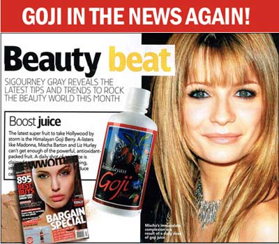 goji juice and berry and Mischa Barton Madonna