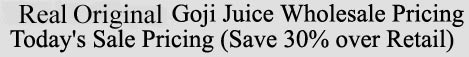 goji juice wholesale pricing